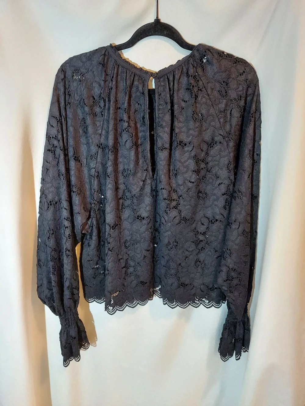 Free People Olivia Sheer Floral Lace Blouse